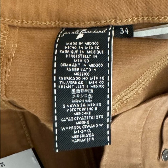 7 For All Mankind | High Waist Kick Slim Jeans Coated Camel - Picture 8 of 9